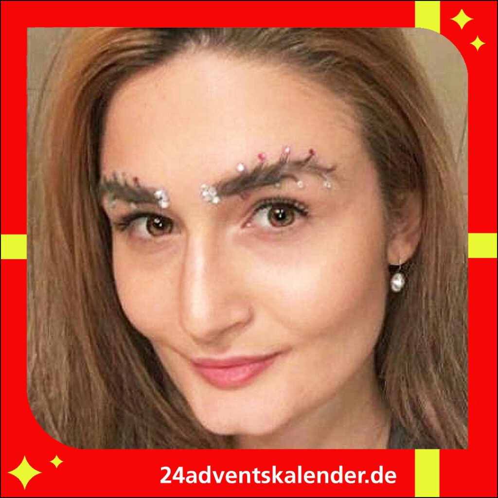 Humorvolles Augenbrauenstyling für die Festtage