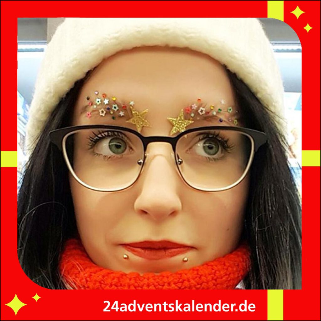 Weihnachts-Make-up mit betonter Kontur