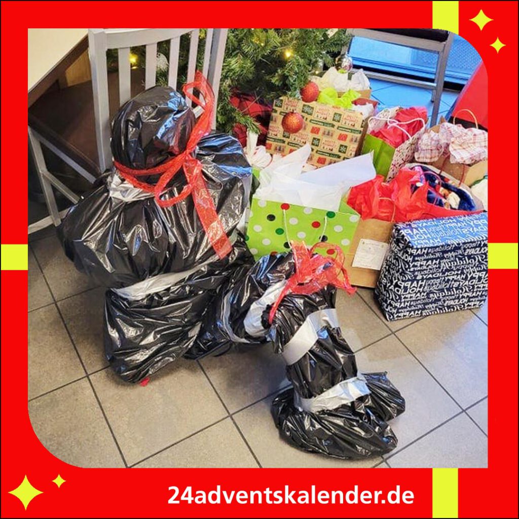 Weihnachtsgeschenk für die Familie genial als lustiges Geschenk heiter einpacken