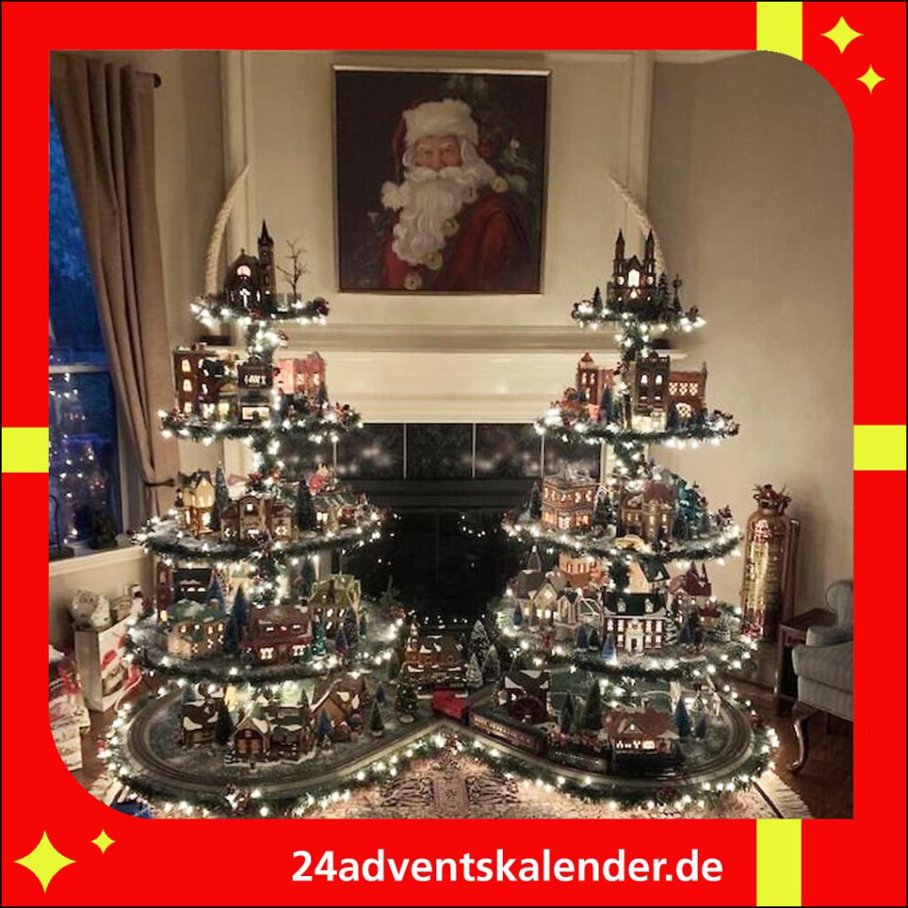 Tannenbaum einfallsreich und kreativ kleiden für eine festliche Atmosphäre.