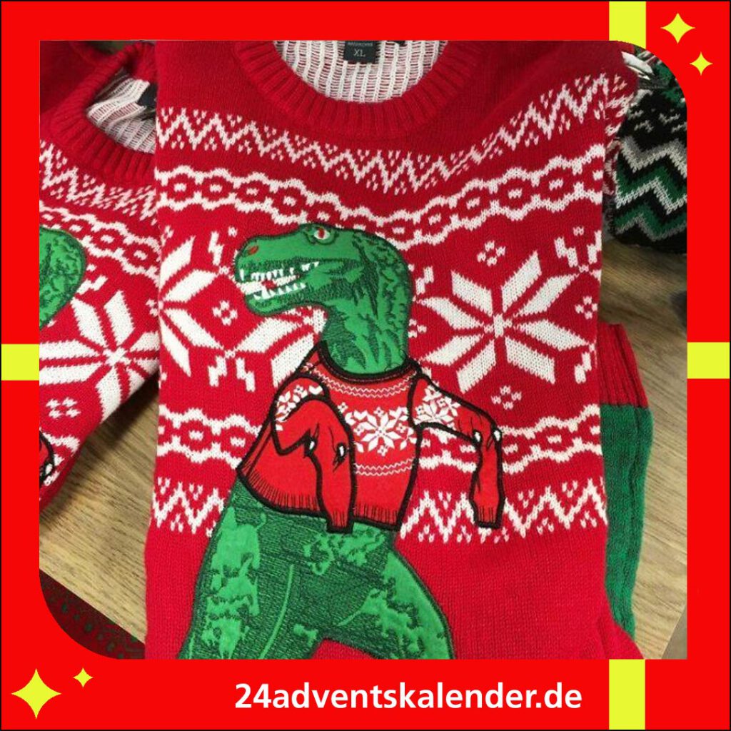 Tipp für einen ausgefallenen und schrägen Pullover zu Weihnachten.