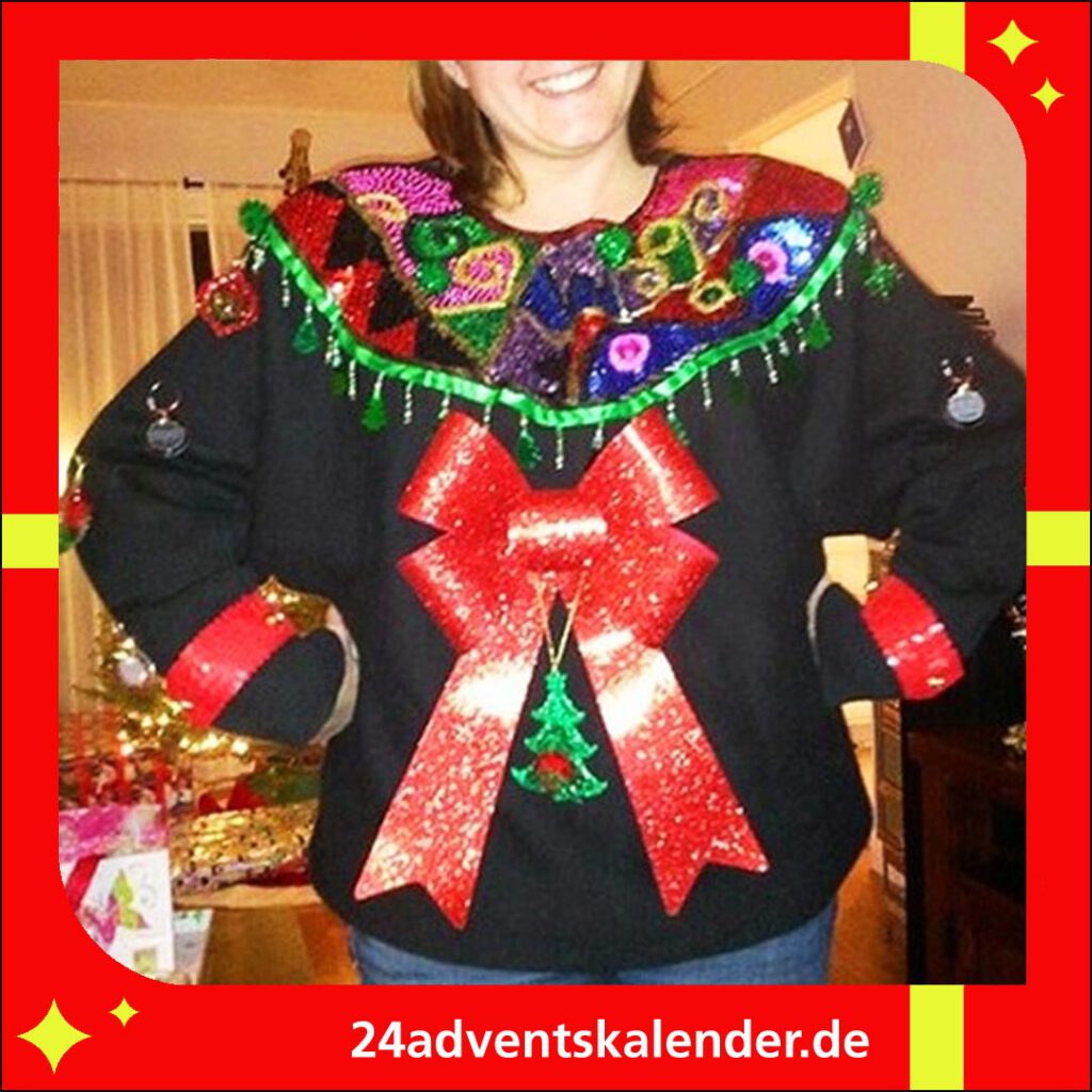 Ein Sweater zu Weihnachten kann ein ausgefallener Weihnachtspullover sein, der Freude verbreitet.