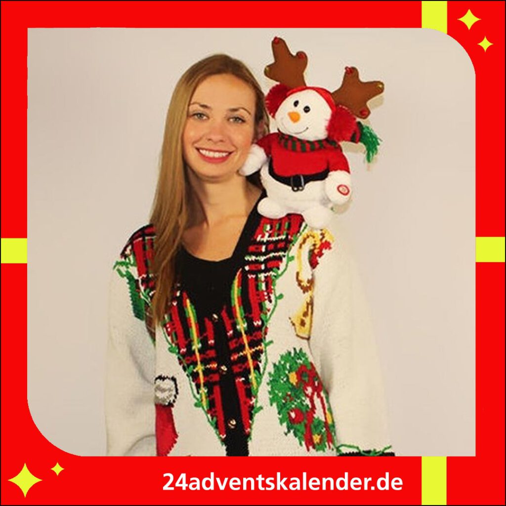 Xmas Sweater als ausgefallener Tipp für ein festliches Outfit zu Weihnachten und fröhliche Feiertage.