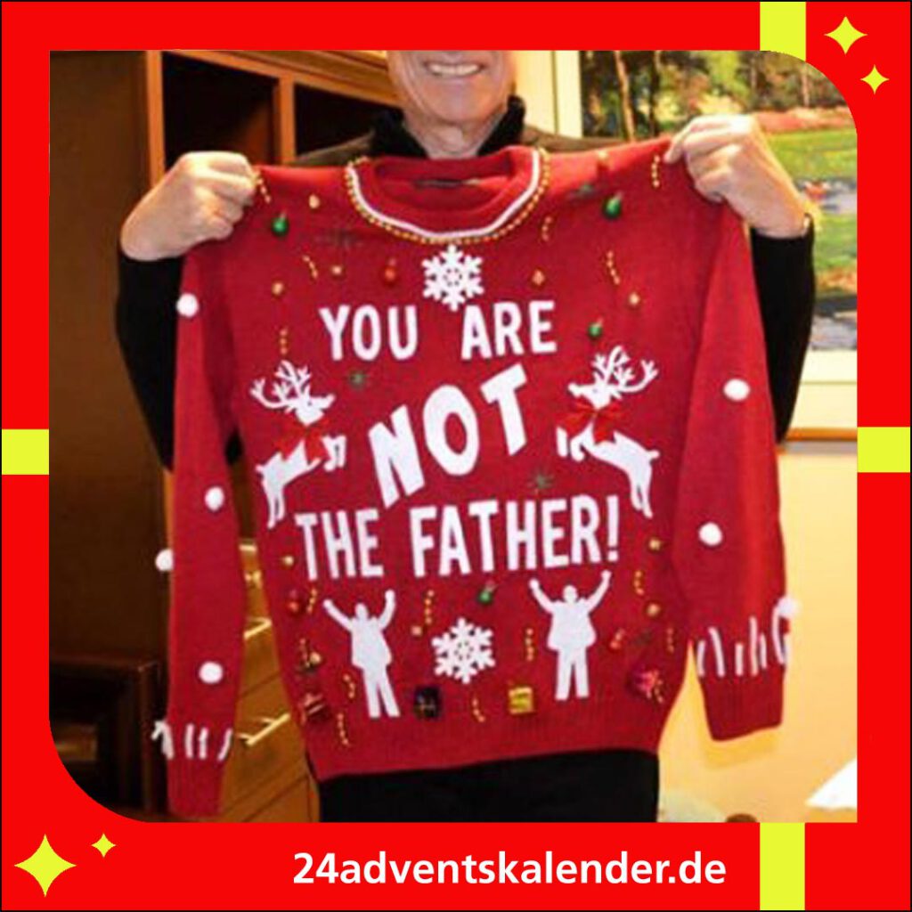 Schriller Weihnachtspullover bzw. Ugly Christmas Pullover als festlicher Vorschlag.