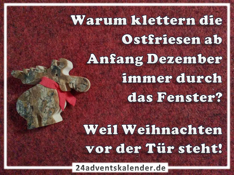 Scherz über einen Ostfriesen im Dezember während der Weihnachtszeit.