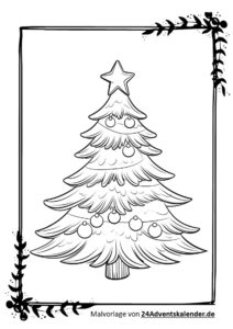 Malvorlagen mit Tannenbaum oder andere schöne Malvorlage zu Weihnachten gratis herunterladen