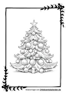 Ausmalbilder mit Weihnachtsbaum oder weiteres Ausmalbild zu Weihnachten geschenkt speichern