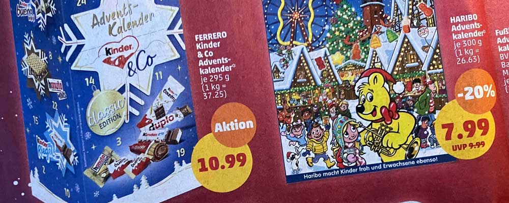 Adventskalender preiswert bei Penny kaufen – Angebote KW43