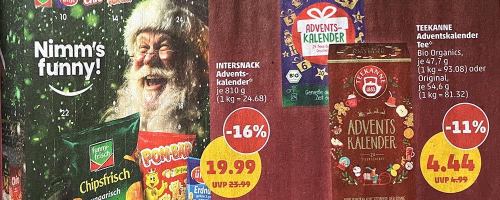 Angebote für Adventskalender bei Penny