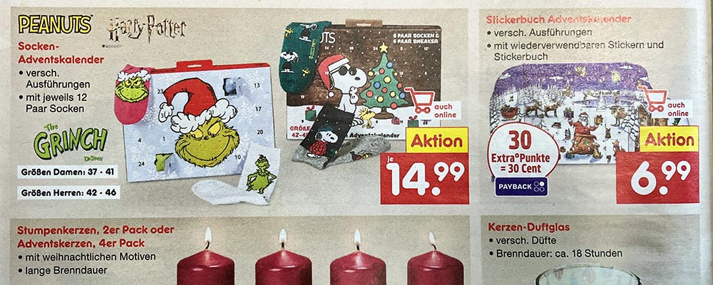 Angebote für Adventskalender im Prospekt von Netto