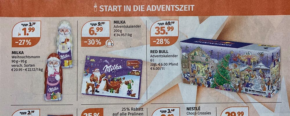 Welche Angebote für Adventskalender hat Müller aktuell?