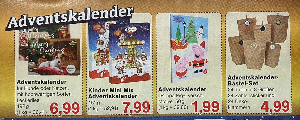 Welche Adventskalender hat Jawoll aktuell im Angebot?