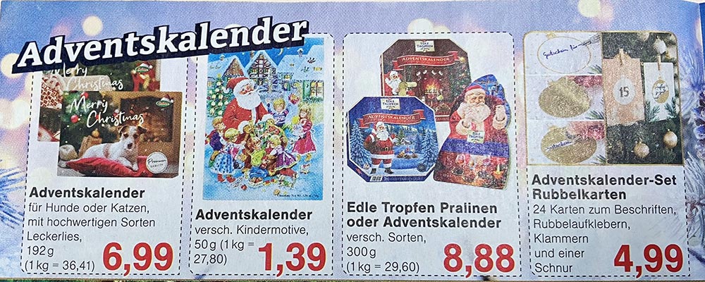 Welche Adventskalender sind im Angebot bei Jawoll?
